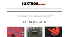 Desktop Screenshot of elektronrecords.com